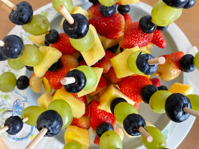 Foto von Obst-Spiesen