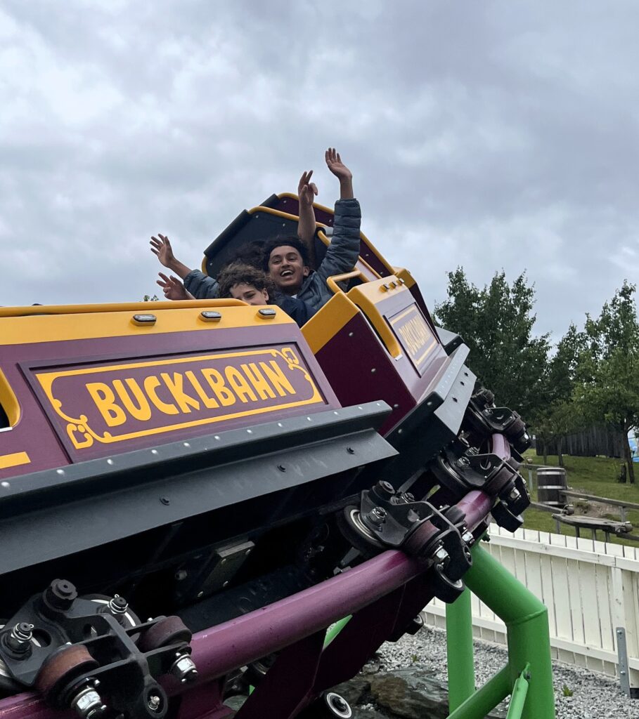 Boys in the rollercoaster